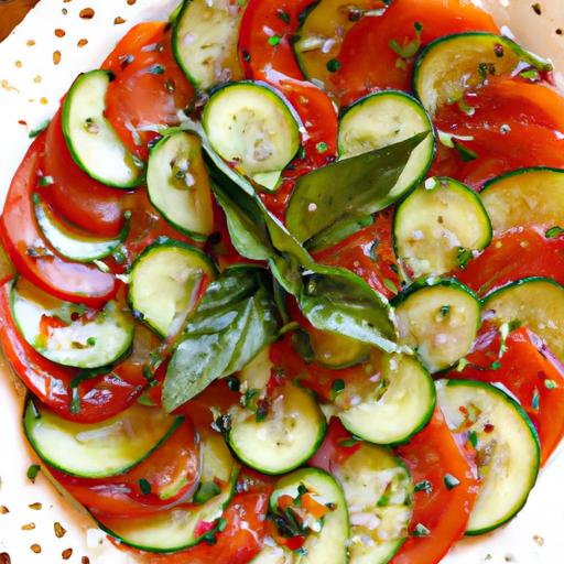 tomato and cucumber carpaccio