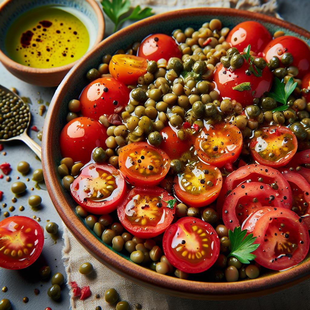 Tomato and Lentil Salad with Capers