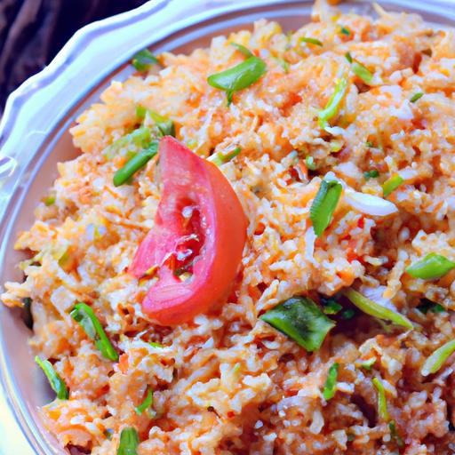 tomato and onion rice with basmati rice