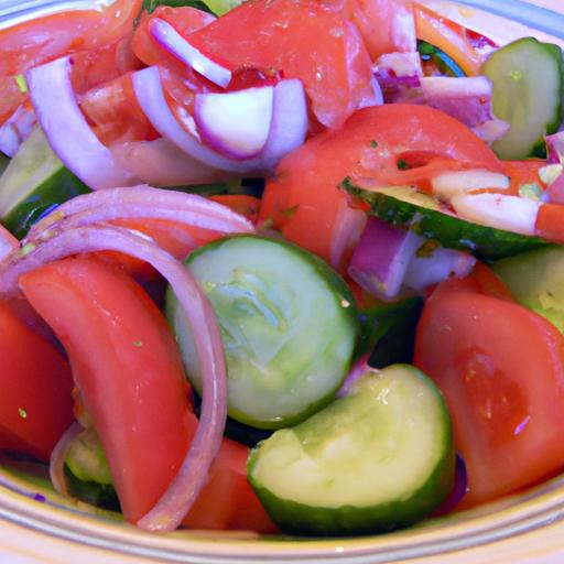 Tomato Cucumber and Red Onion Salad