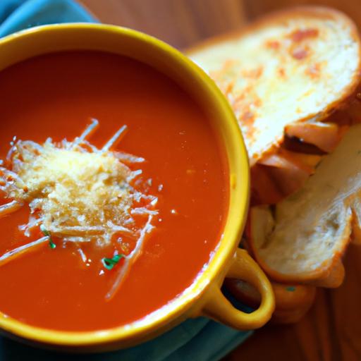 tomato soup with grilled cheese sandwich