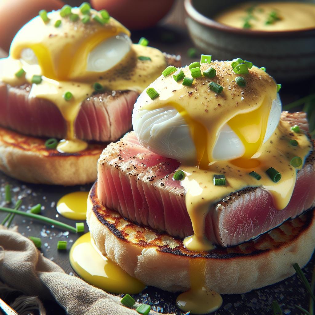 tuna steak eggs benedict