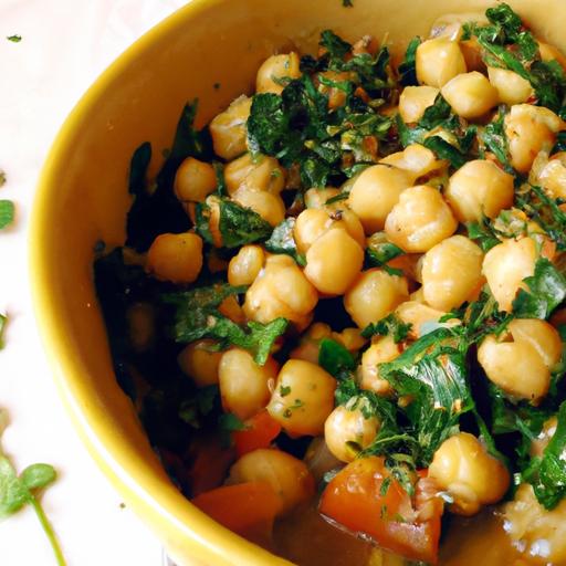 tunisian chickpea and spinach curry