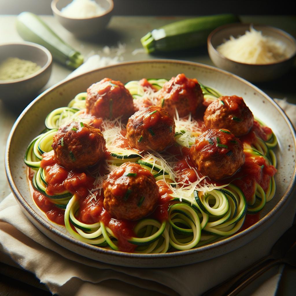 Turkey Meatballs with Zoodles