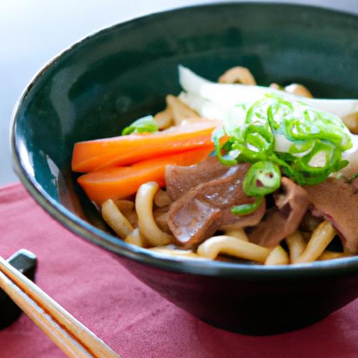 udon and rice bowl