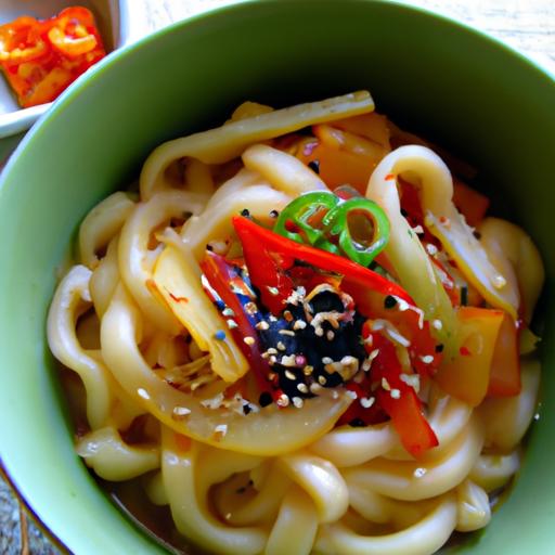 udon with chili sauce