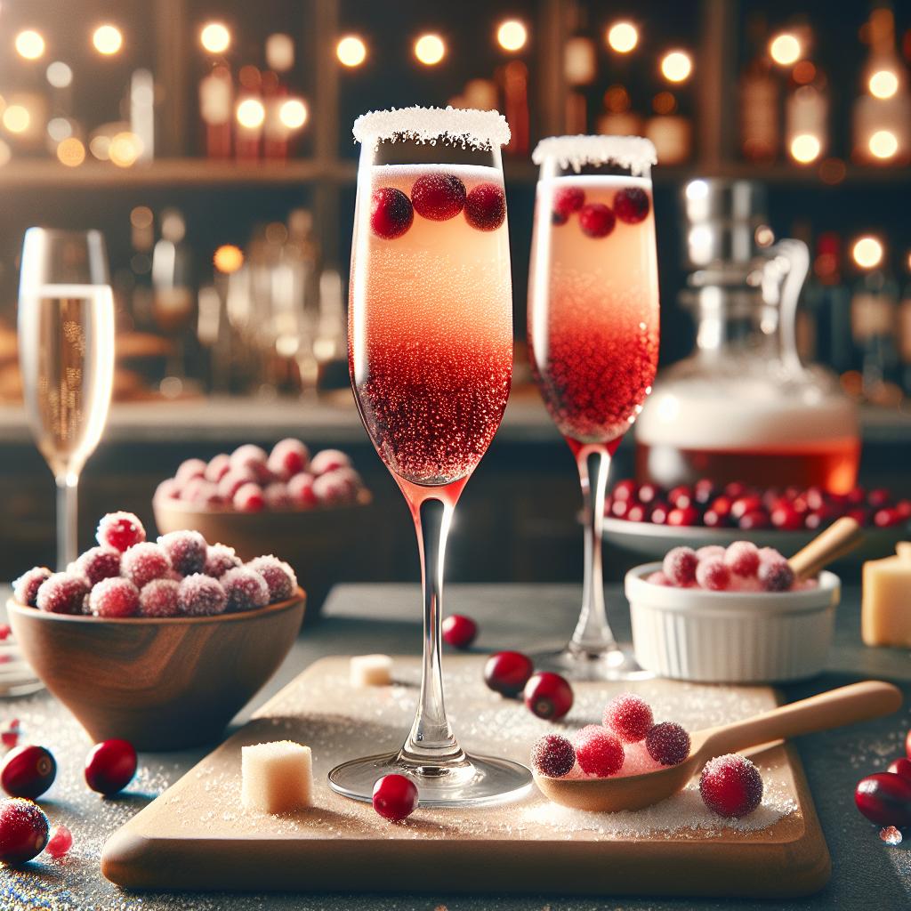 vanilla cranberry mimosa