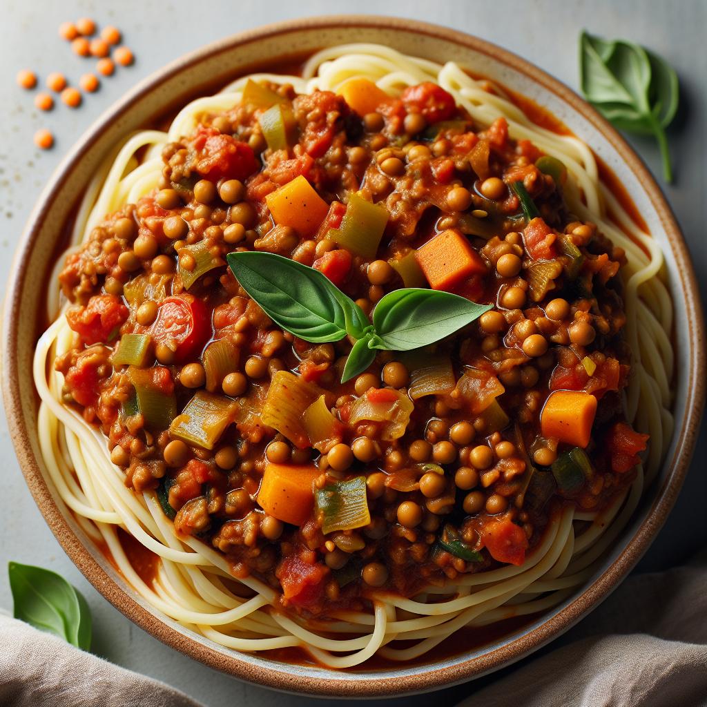 vegan lentil bolognese