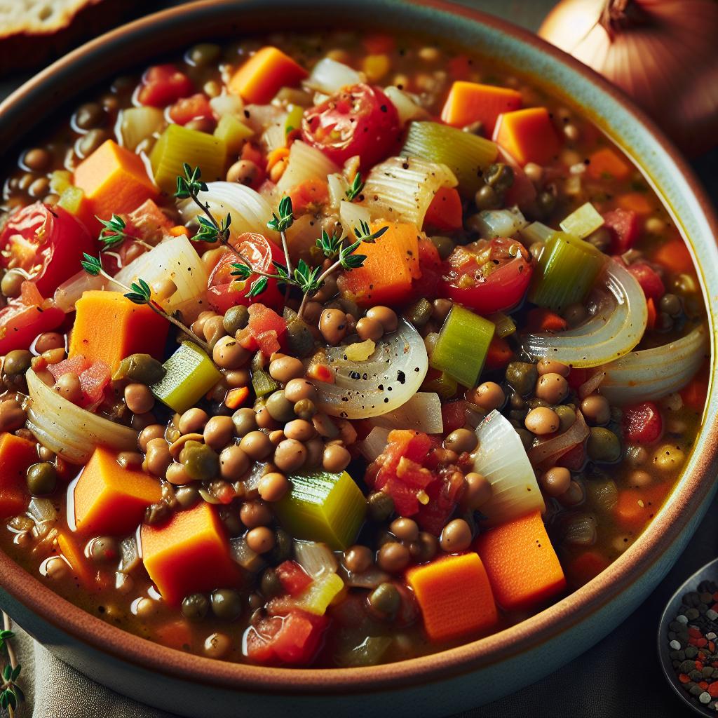 vegetable and lentil ragout