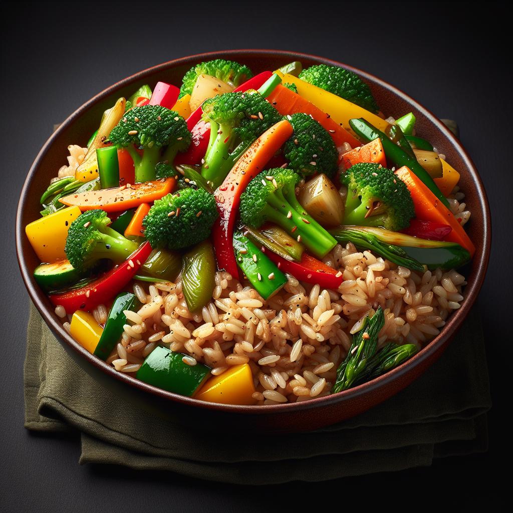 Vegetable Stir Fry with Brown Rice