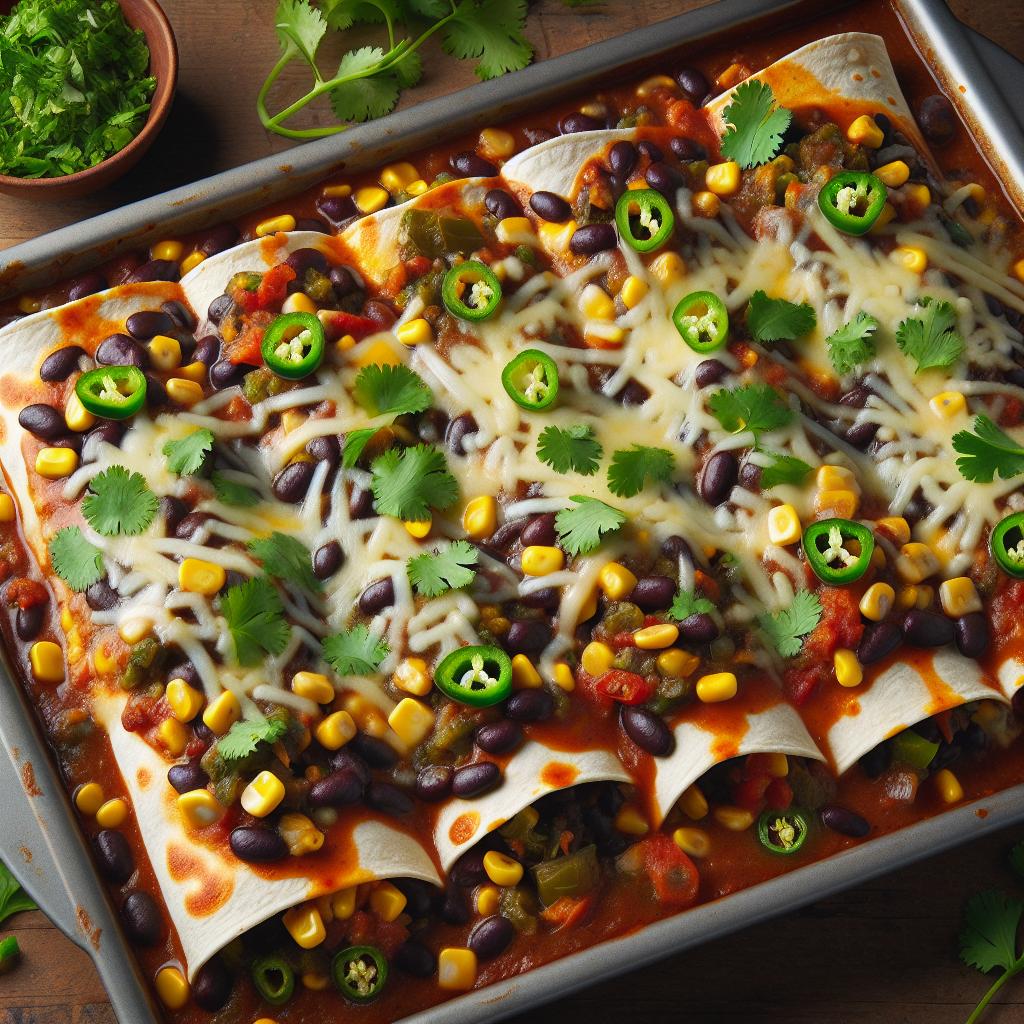 Vegetarian Black Bean Enchiladas