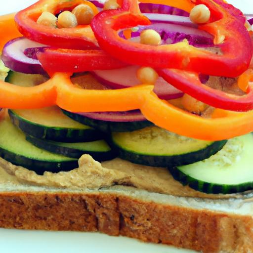 veggie and hummus sandwich