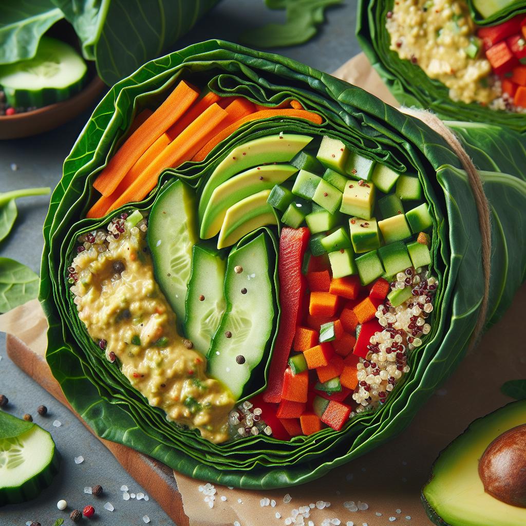 Veggie and Quinoa Collard Wraps