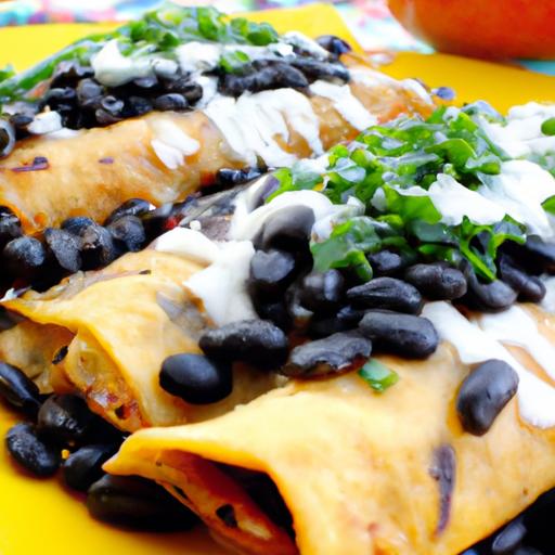 veggie black bean enchiladas