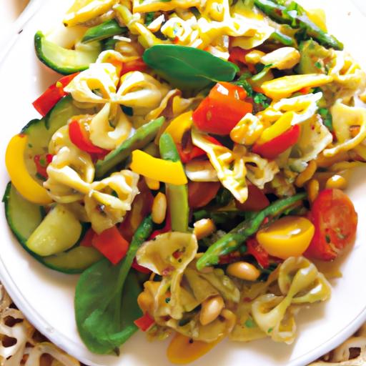 veggie pesto pasta salad