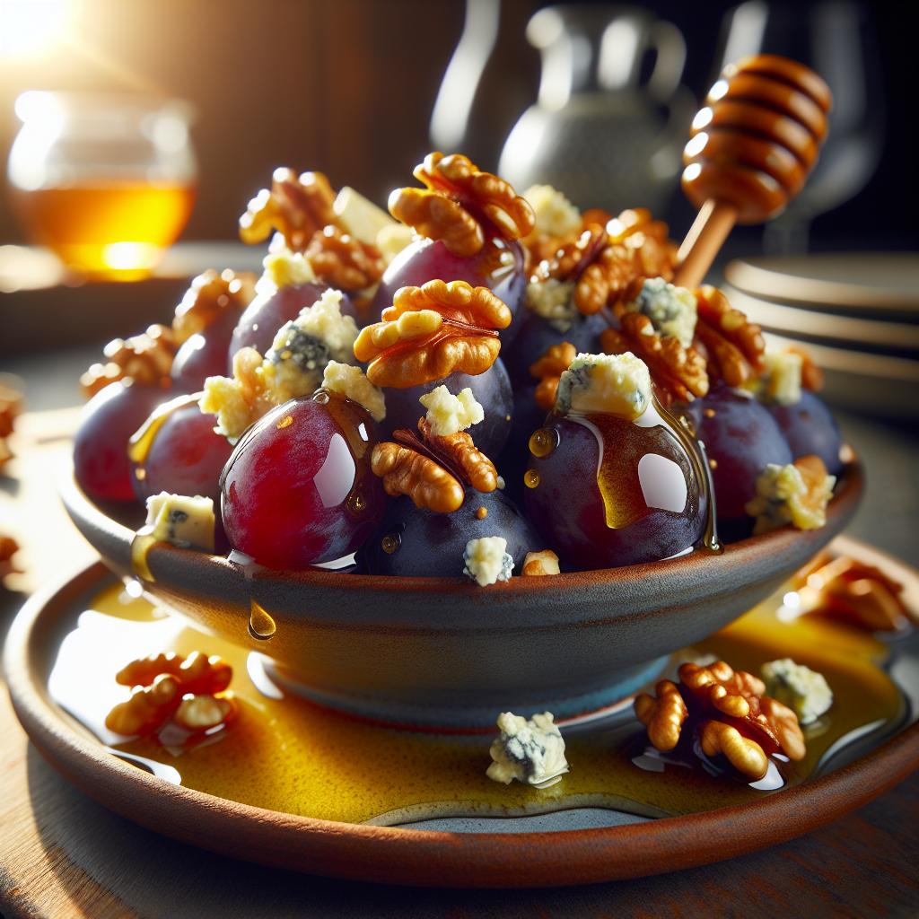 walnut and blue cheese grapes