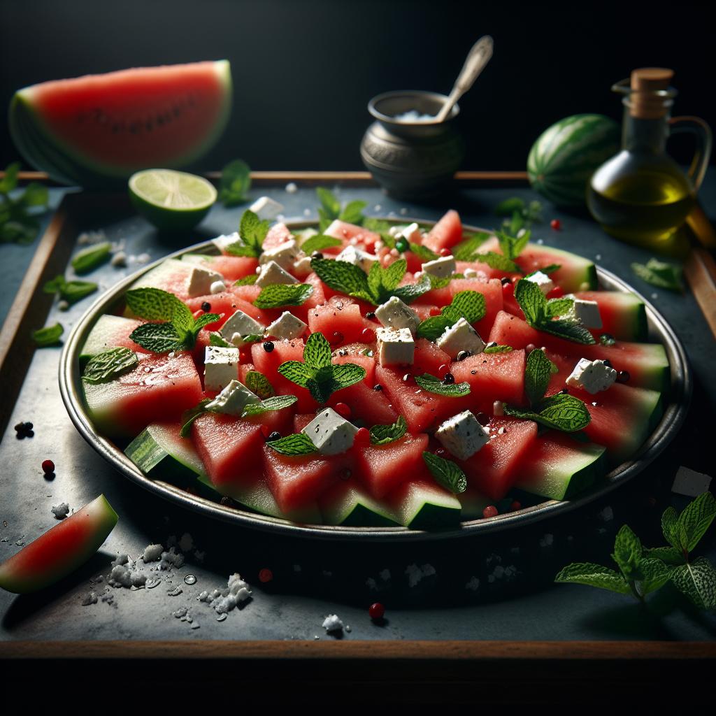 Watermelon, Feta, and Mint Salad