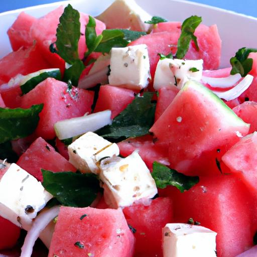 Watermelon and Feta Cheese Salad