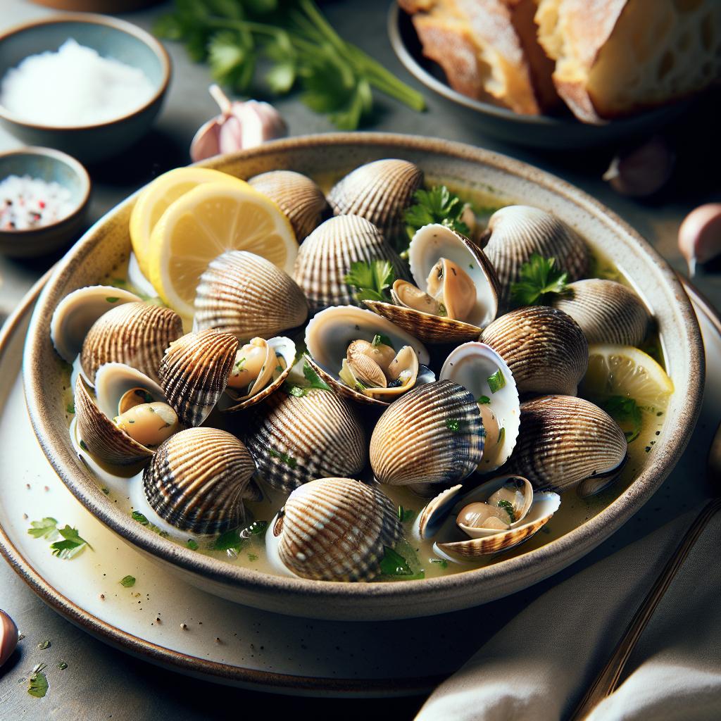 white wine steamed clams