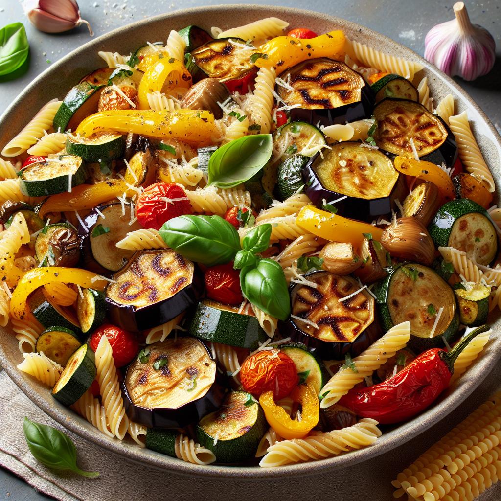 Whole Wheat Pasta with Roasted Vegetables