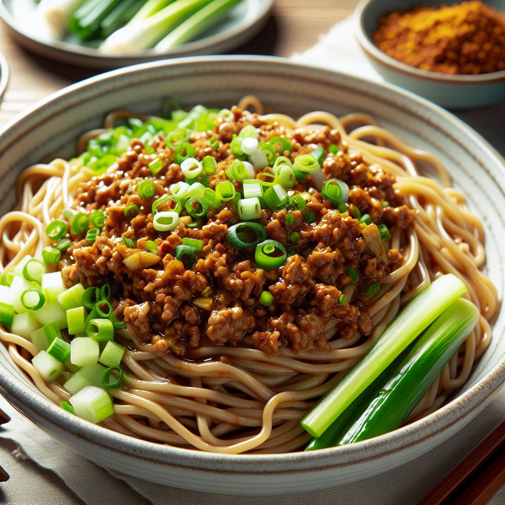 zhajiangmian (noodles with soybean paste)