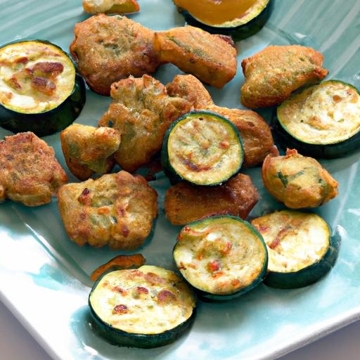 zucchini and garlic croquettes