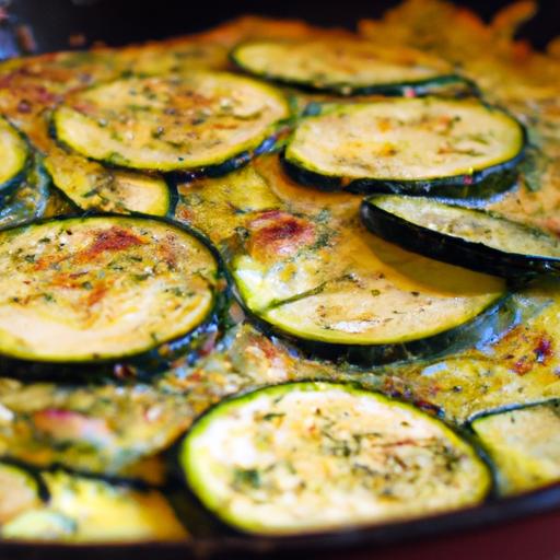 zucchini and garlic frittata