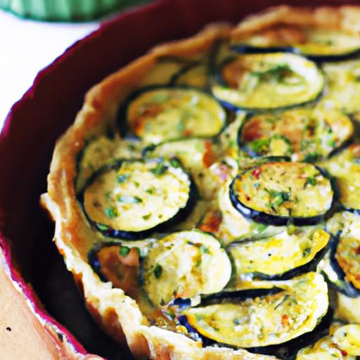 zucchini and garlic quiche