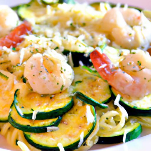 zucchini and garlic shrimp scampi