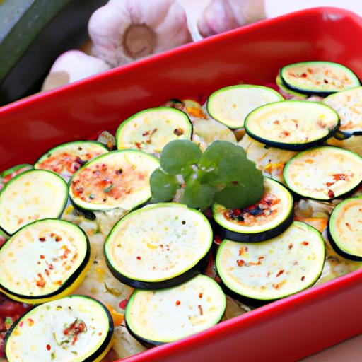 zucchini and garlic tian