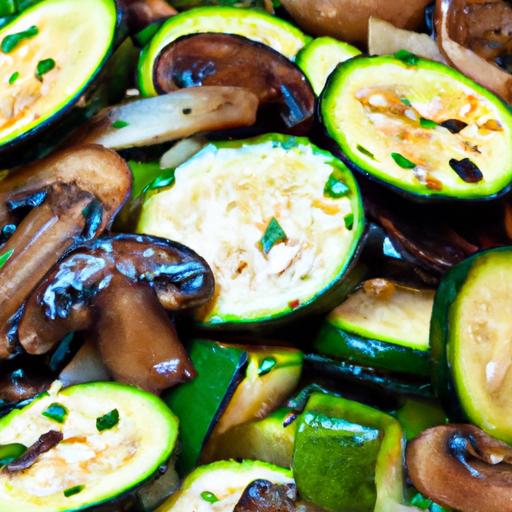 zucchini and mushroom stir fry