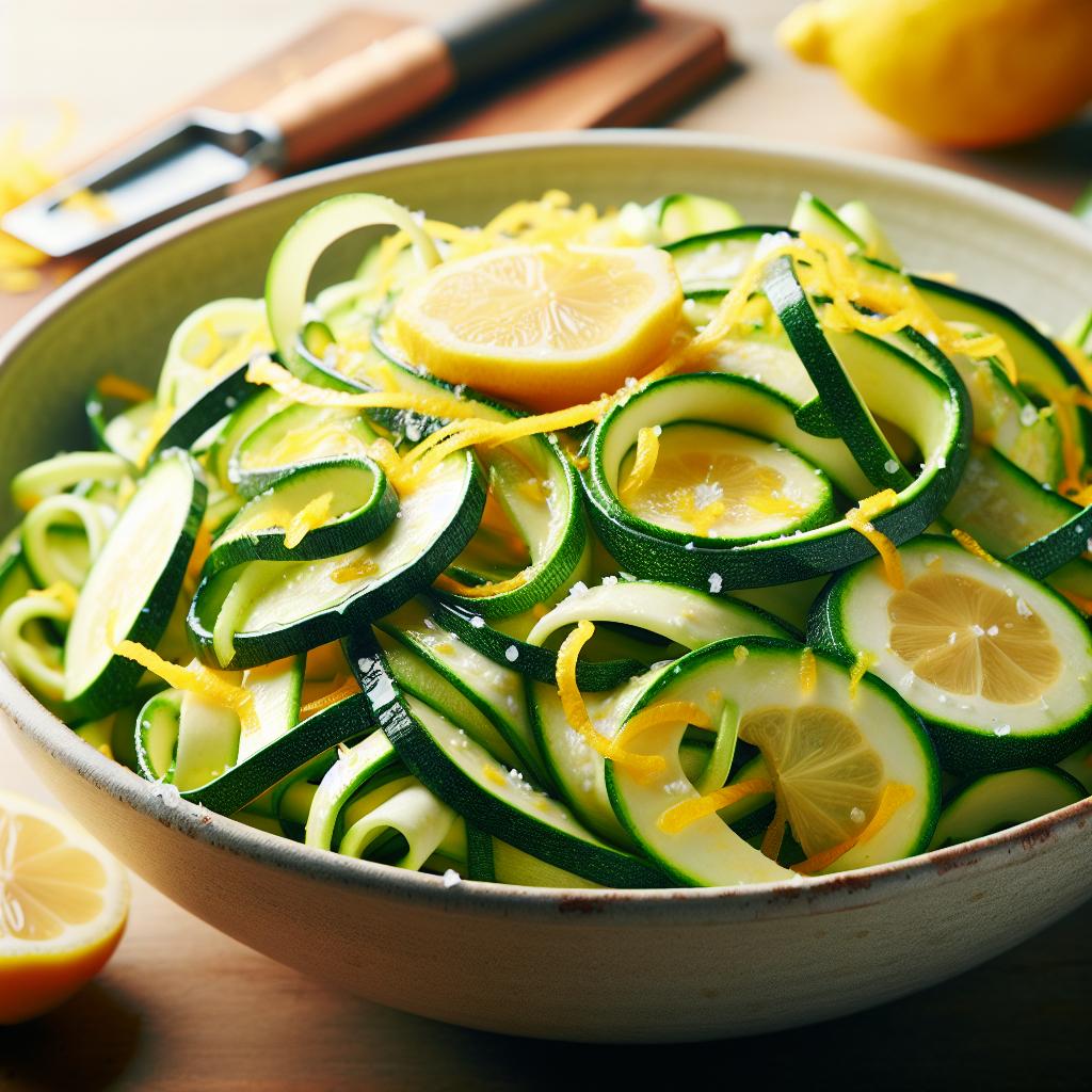 zucchini ribbons with lemon